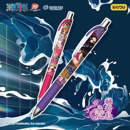Kayou One Piece Gel Pen - Voyage Pen Commemoration Departure Version 2nd Series, 1 Box (12 Pens Included), Black Signing Blind Box Pen