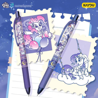 Kayou My Little Pony Neutral Pen Blind Box - Friendship Pen Fantasy Version, Black Retractable Roller Ball Pen - 1 Full Box (12 Pens Inside)