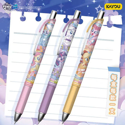 Kayou My Little Pony Neutral Pen Blind Box - Friendship Pen Fantasy Version, Black Retractable Roller Ball Pen - 1 Full Box (12 Pens Inside)