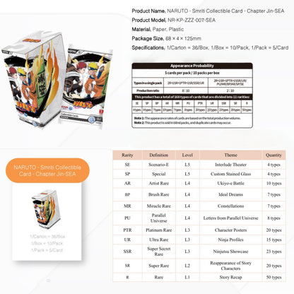 KAYOU NARUTO - Smriti Collectible Card - Chapter Jin Series 2 SEA NARUTO Trading Cards（English version）卡遊火影忍者傳承典藏卡陣之章英文版