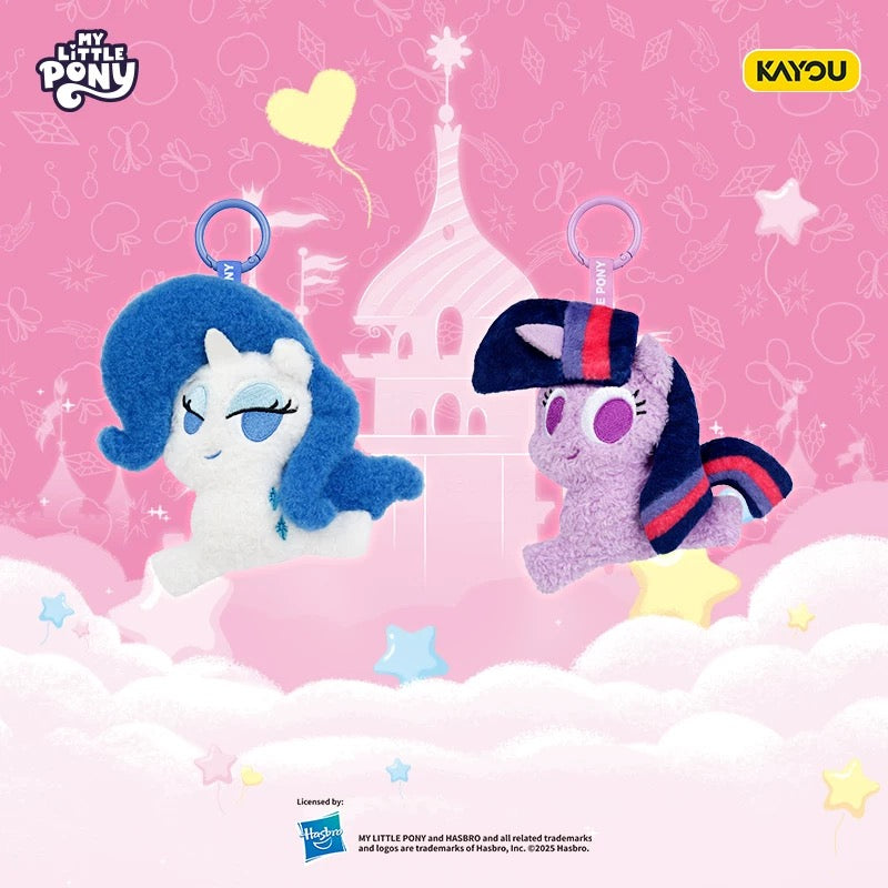 KAYOU My Little Pony Fluffy Ponies Series Plush Charms - One Full Box (Contains 6 Individual Boxes) - Official Licensed Anime Peripherals