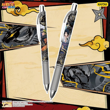 KAYOU Naruto Blind Box Gel Pens - Dynamic Edition 【A Full Box】| Black Retractable Rollerball Signature Pens, Student-Friendly, High-Aesthetic Sasuke Official Co-Branded Anime Stationery