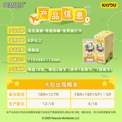 KAYOU Snoopy Peanuts Comics - Miracle Collection - World Travel Cards - Wave 1